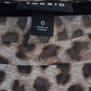 Torrid Brown Leopard Print Blouse